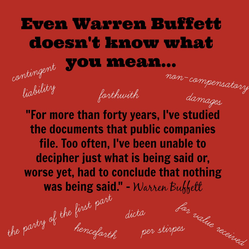 Warren Buffett on plain language 2