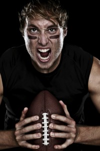 angry football player